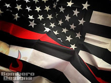 Load image into Gallery viewer, Thin Red Line Flag - Bombero Designs for firefighters