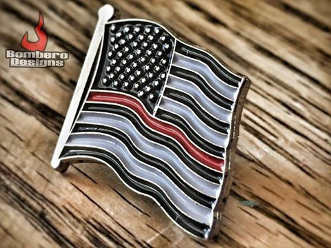 Thin Red Line Pin Set (2) - Bombero Designs for firefighters