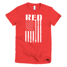 Load image into Gallery viewer, R.E.D. Remember Everyone Deployed - Womens - Bombero Designs for firefighters