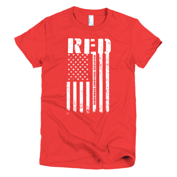 R.E.D. Remember Everyone Deployed - Womens - Bombero Designs for firefighters