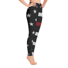 Load image into Gallery viewer, Thin Red Line Yoga Pants - Bombero Designs for firefighters