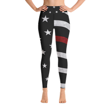 Load image into Gallery viewer, Thin Red Line Yoga Pants - Bombero Designs for firefighters