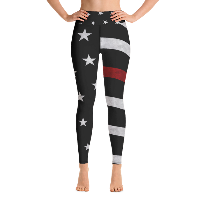 Thin Red Line Yoga Pants - Bombero Designs for firefighters